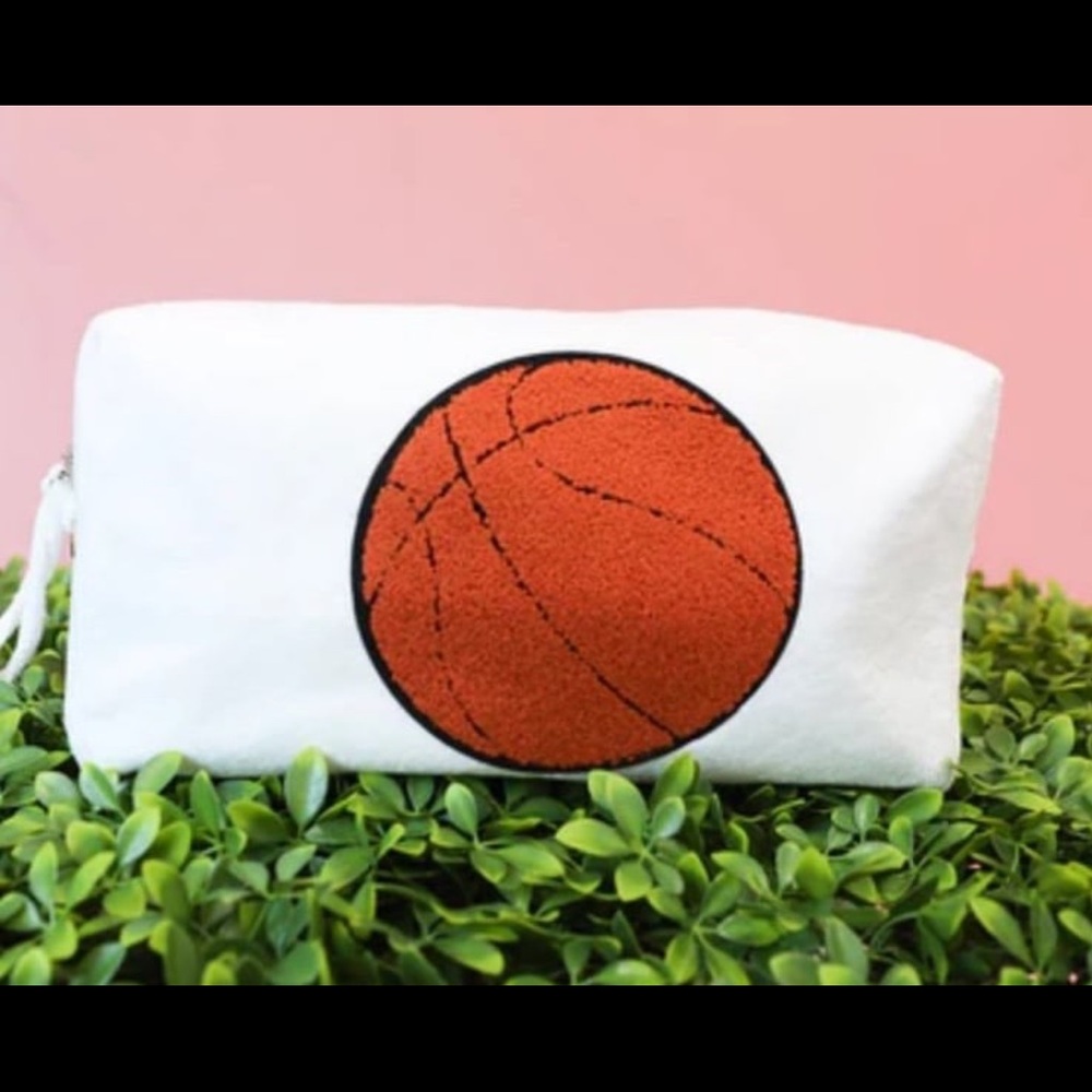 Judith March White and Orange Basketball Bag